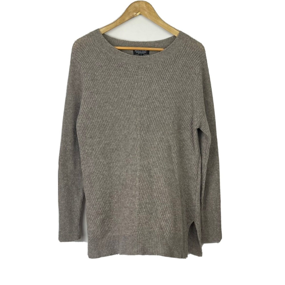 Merino Essentials Womens Jumper Sweater Knit Brown Merino Wool Blend Size S 8/10 - Picture 6 of 12